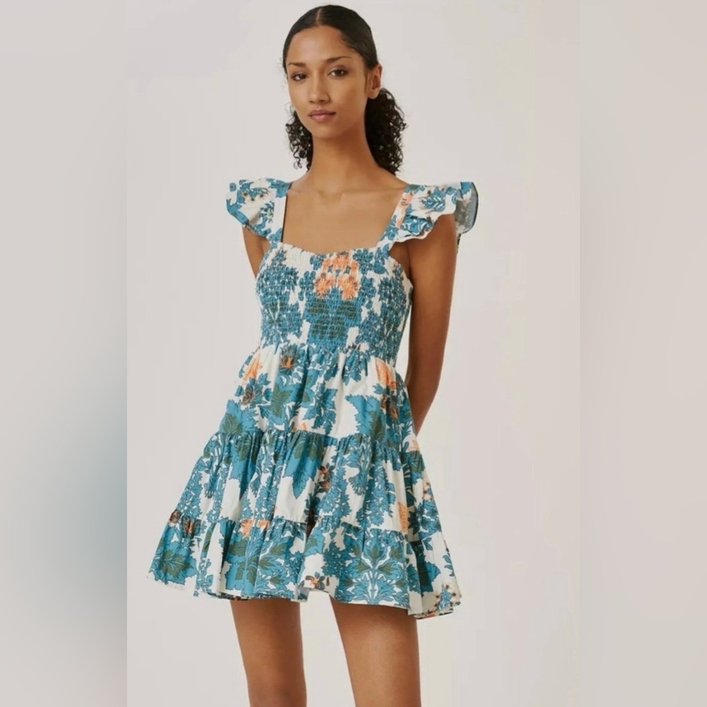 Anthropologie Forever That Girl Floral Sweetheart Mini Dress Size X-large.